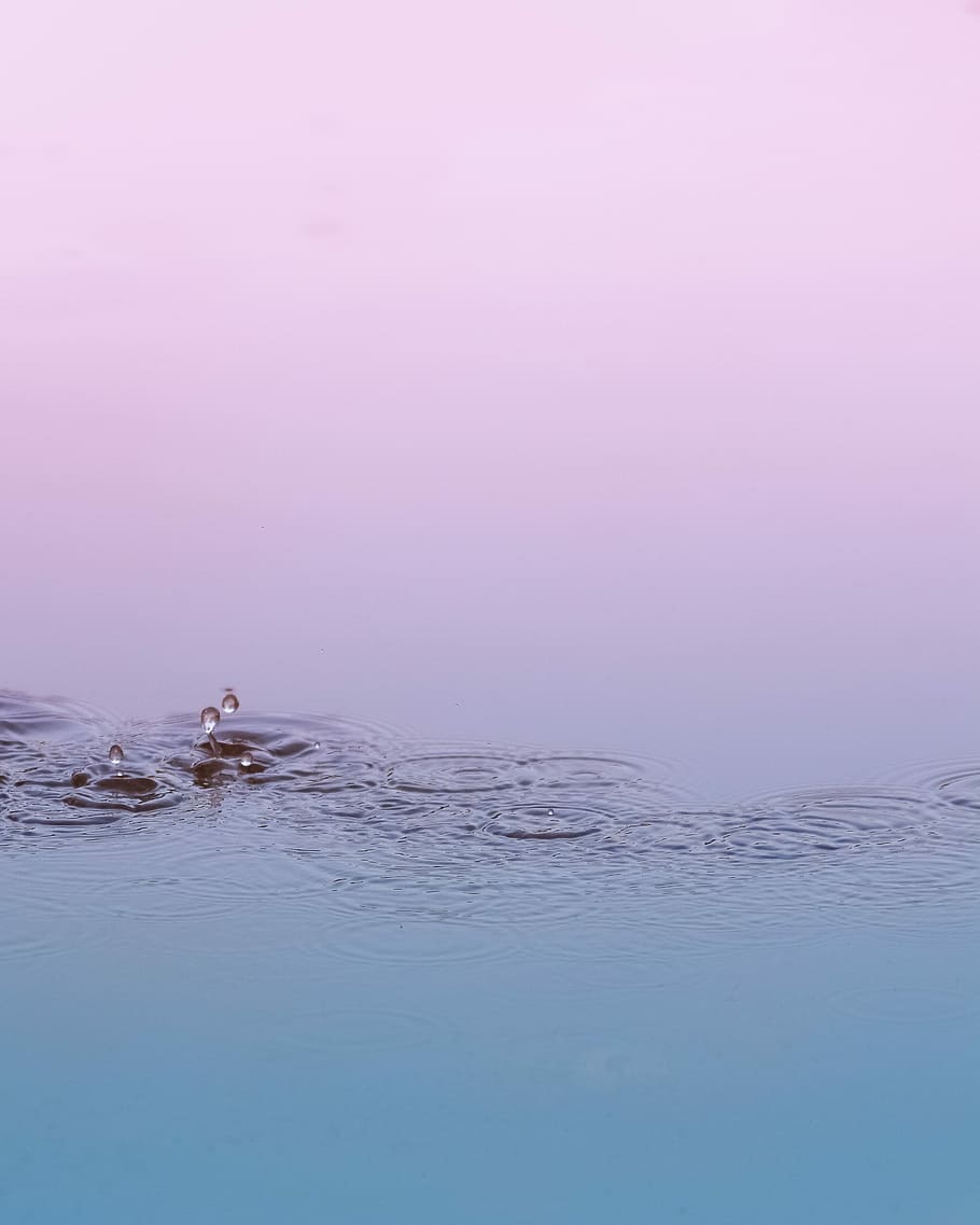 macro photography water drops, photography of body of water, waterdrop HD wallpaper