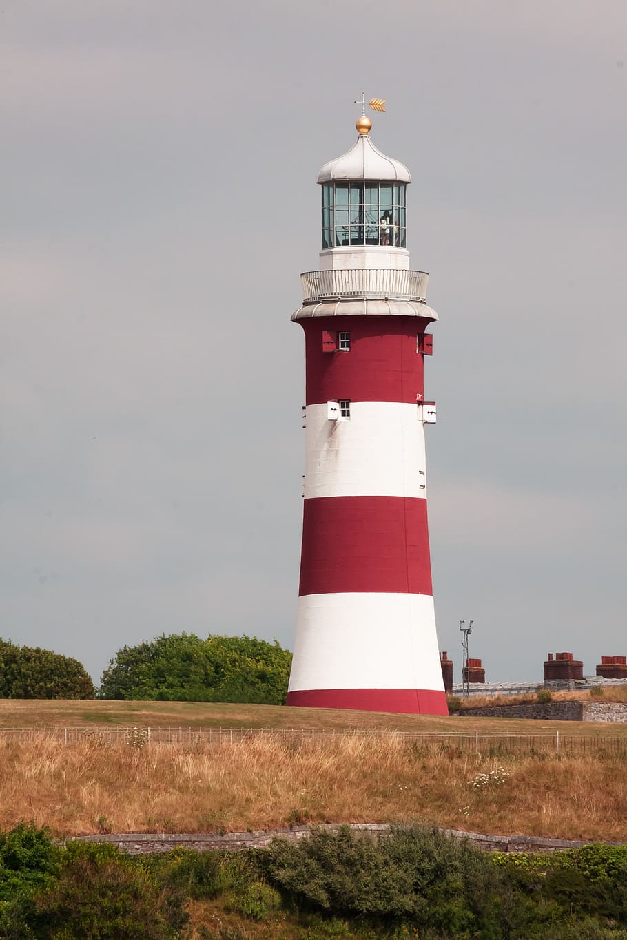 Lighthouse, White, Tower, Landscape, red, landmark, building HD wallpaper