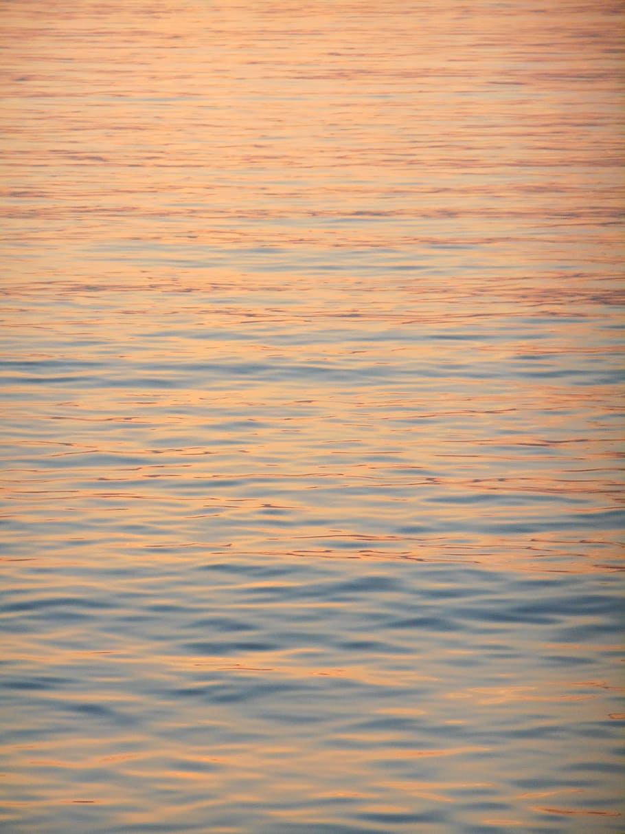 Water Surface, Sea, Evening, backgrounds, sunset, abstract backgrounds HD wallpaper
