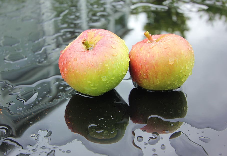 Dark Apple Logo with rain drops Stock Photo - Alamy