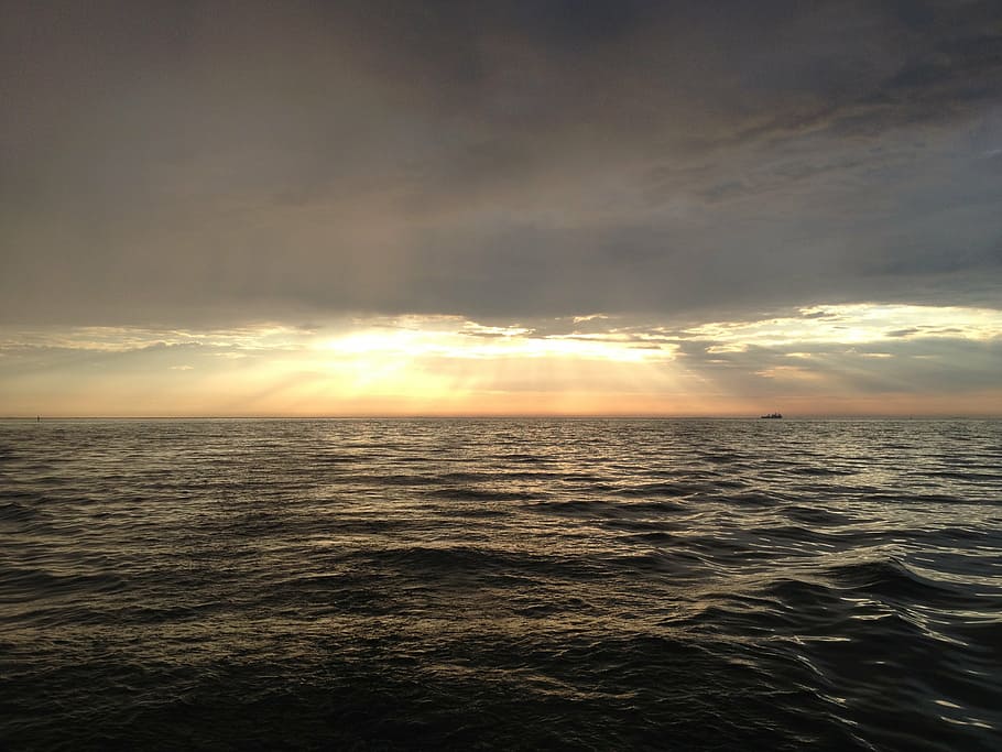 sea, sky, sunset, water, scenics - nature, beauty in nature HD wallpaper