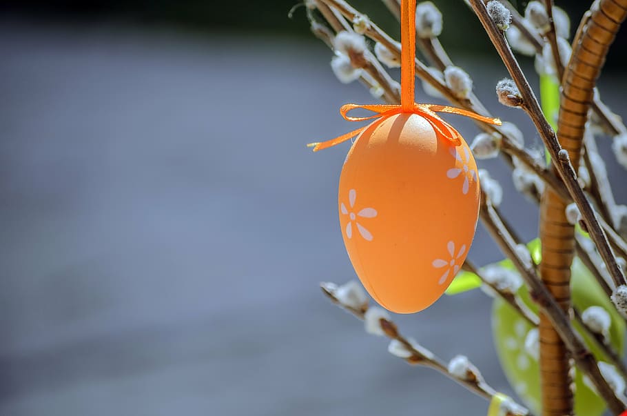 brown hanging decor, egg, easter, arts and crafts, hand-painted easter eggs HD wallpaper