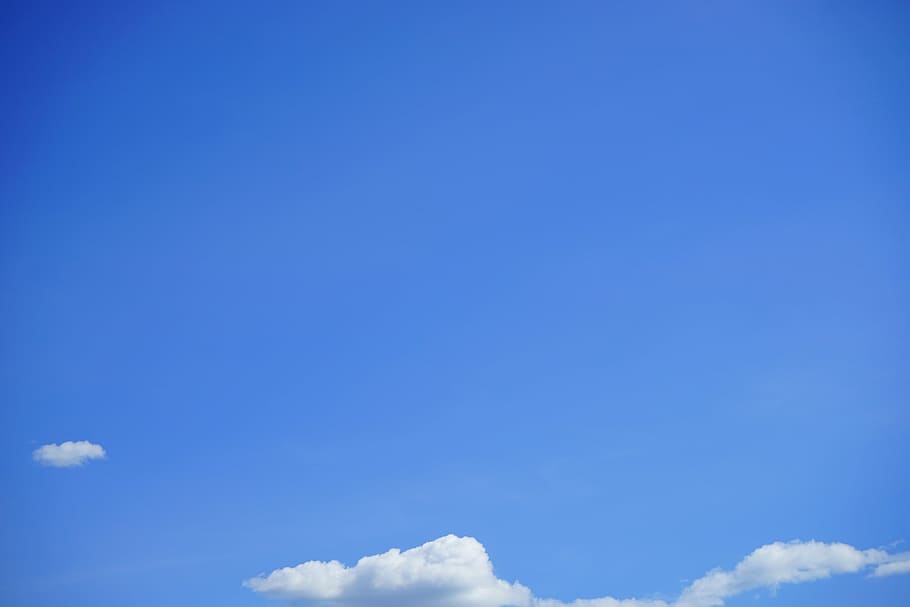 clouds, sky, summer day, blue, white, clouds form, sunny day, HD wallpaper