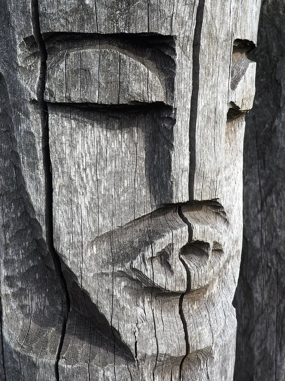 statue, pagan, drevena statue, wood - material, tree, tree trunk HD wallpaper