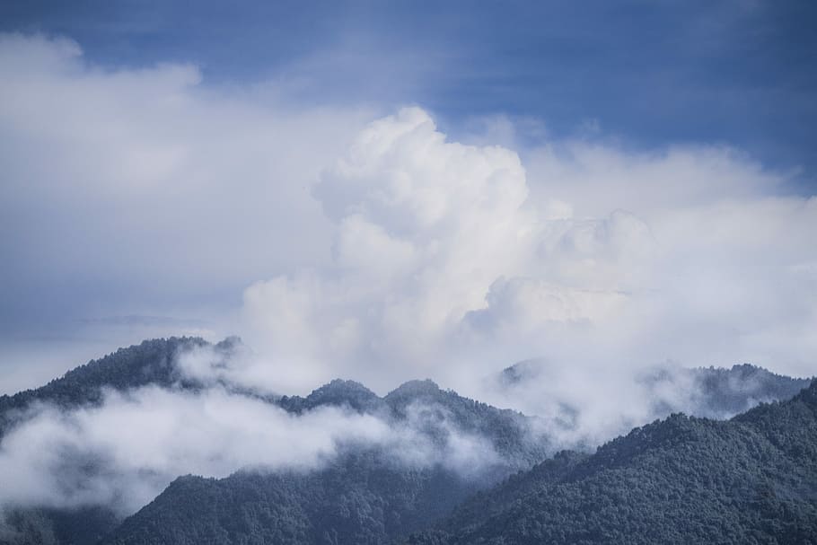 the scenery, cloud, mountain, cloud - sky, scenics - nature HD wallpaper