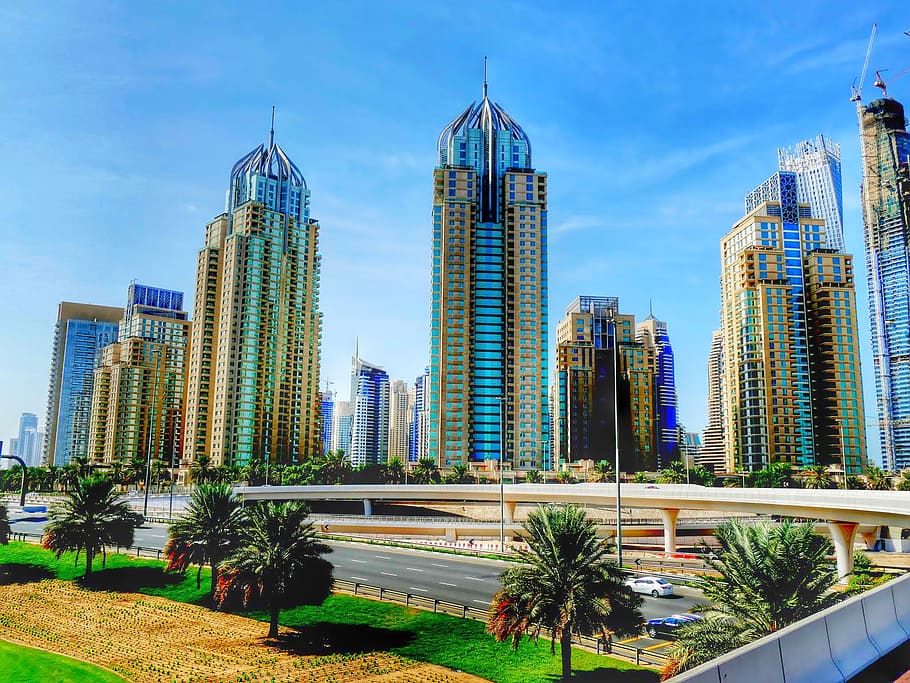 dubai, skyscraper, skyscrapers, u a e, city, big city, architecture HD wallpaper