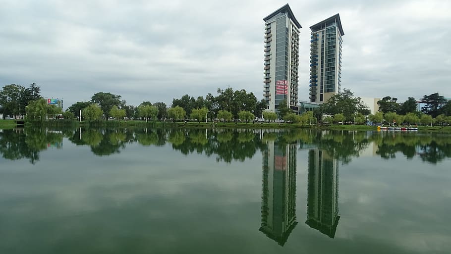 water, reflection, nature, built structure, lake, architecture HD wallpaper
