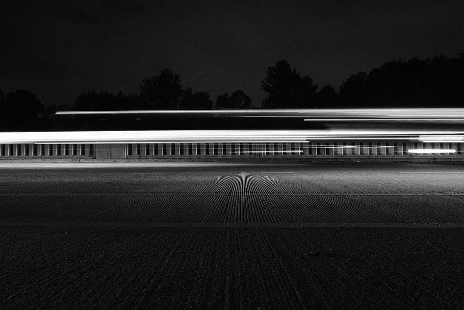 dark, night, monochrome, building, walls, linear, architecture HD wallpaper