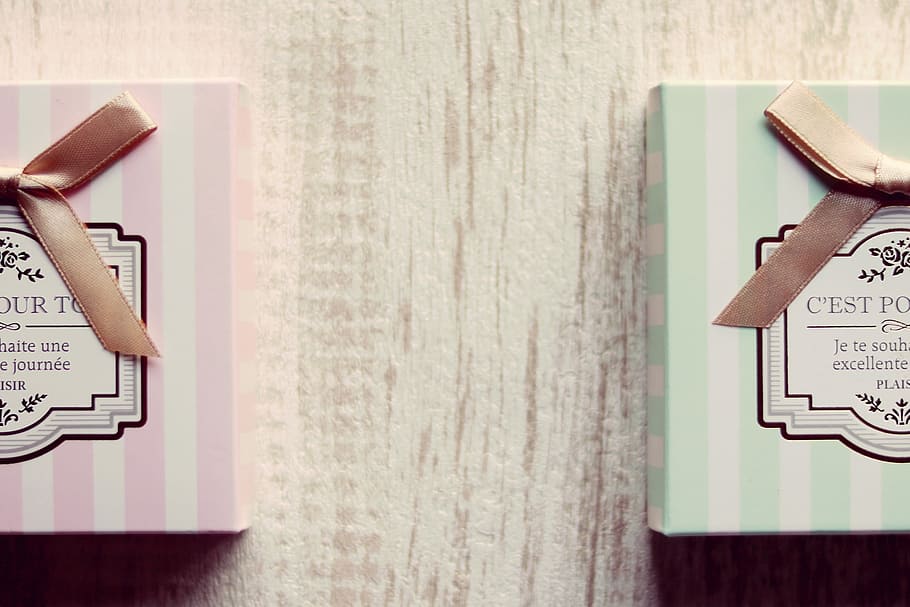 two assorted colored boxes photography, wood - Material, indoors HD wallpaper