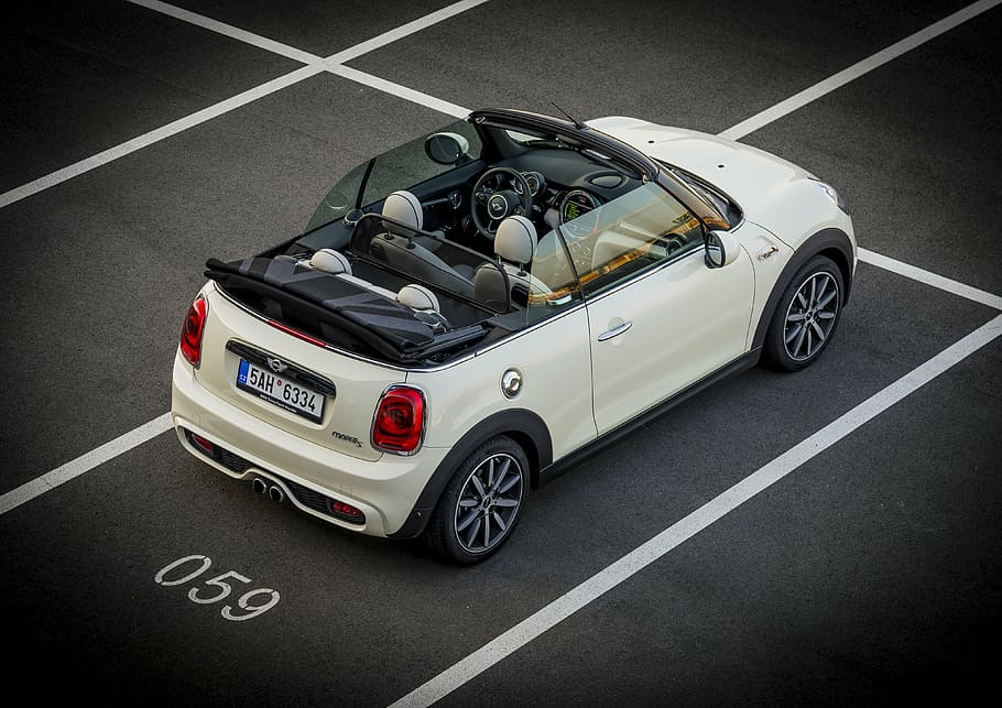 mini, convertible, minicooper, auto, pariking, car, land Vehicle HD wallpaper