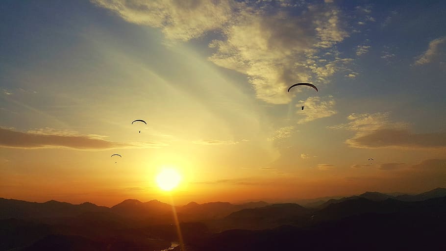 sunset, sky, but your sliding, cloud, adventure, cloud - sky HD wallpaper