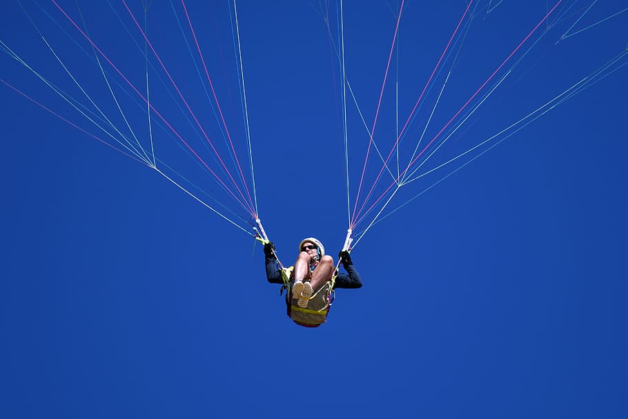 Paragliding, Fly, Sport, Sky, Blue, extreme Sports, flying