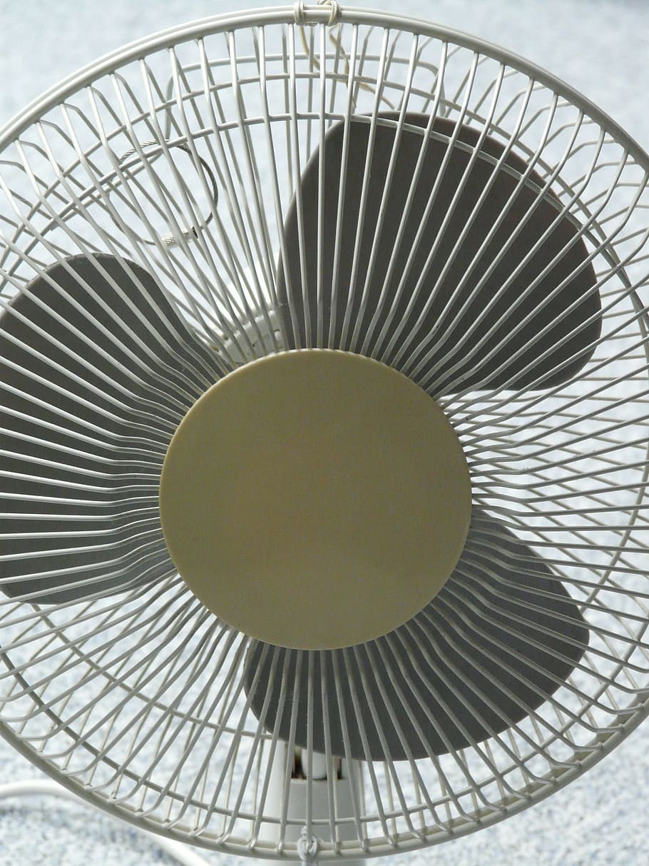 turned-off electric fan, blower, air conditioning, turbine, circulation