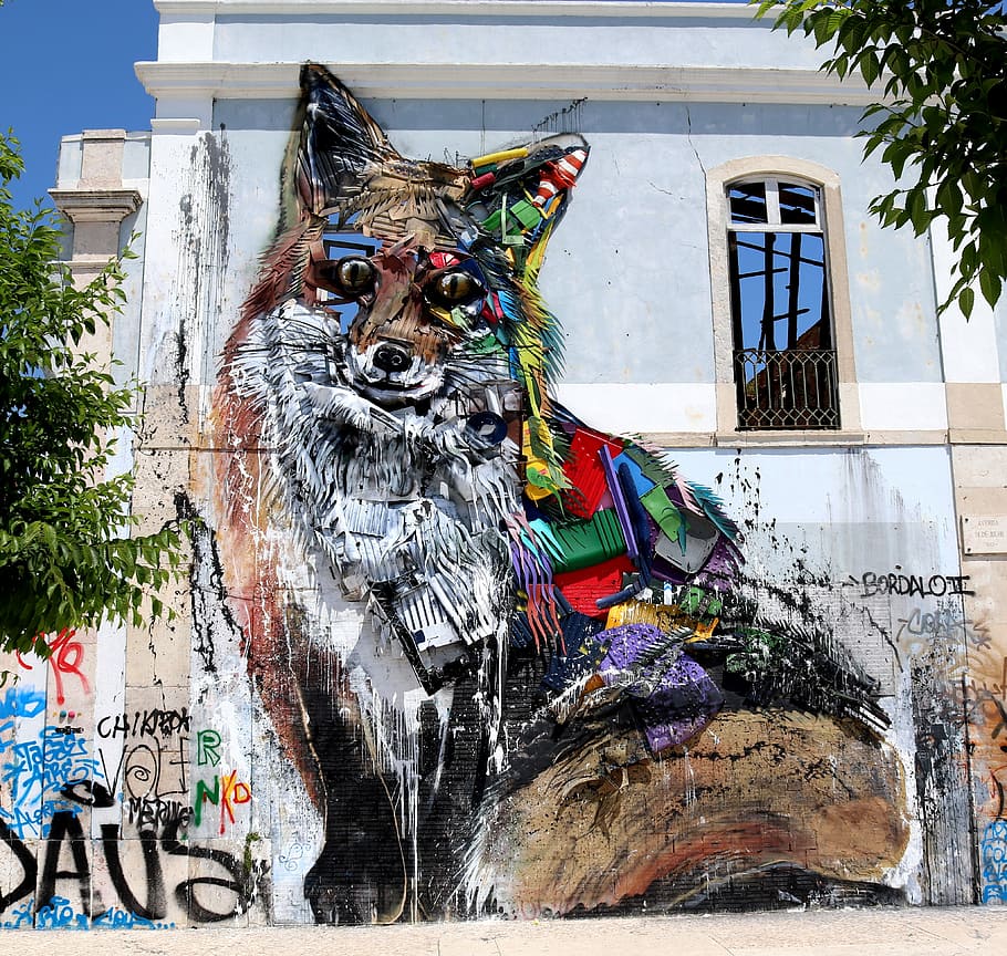 HD wallpaper: wolf graffiti on wall, graffity, street art, facade, hauswand  | Wallpaper Flare