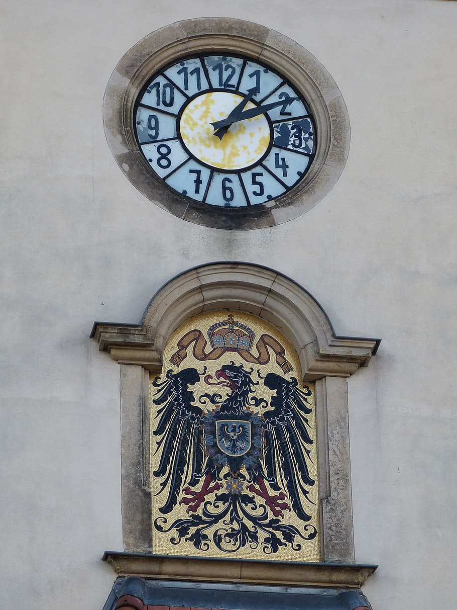 clock, time, time of, clock face, transience, coat of arms HD wallpaper