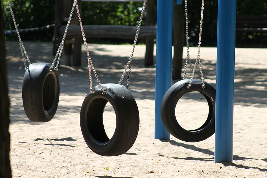 Swing, Playground, Device, swing device, game device, children, HD wallpaper