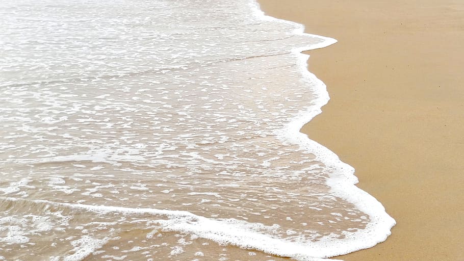 sea, beach, sand, water, seashore, tides, waves, wet, aquatic sport HD wallpaper