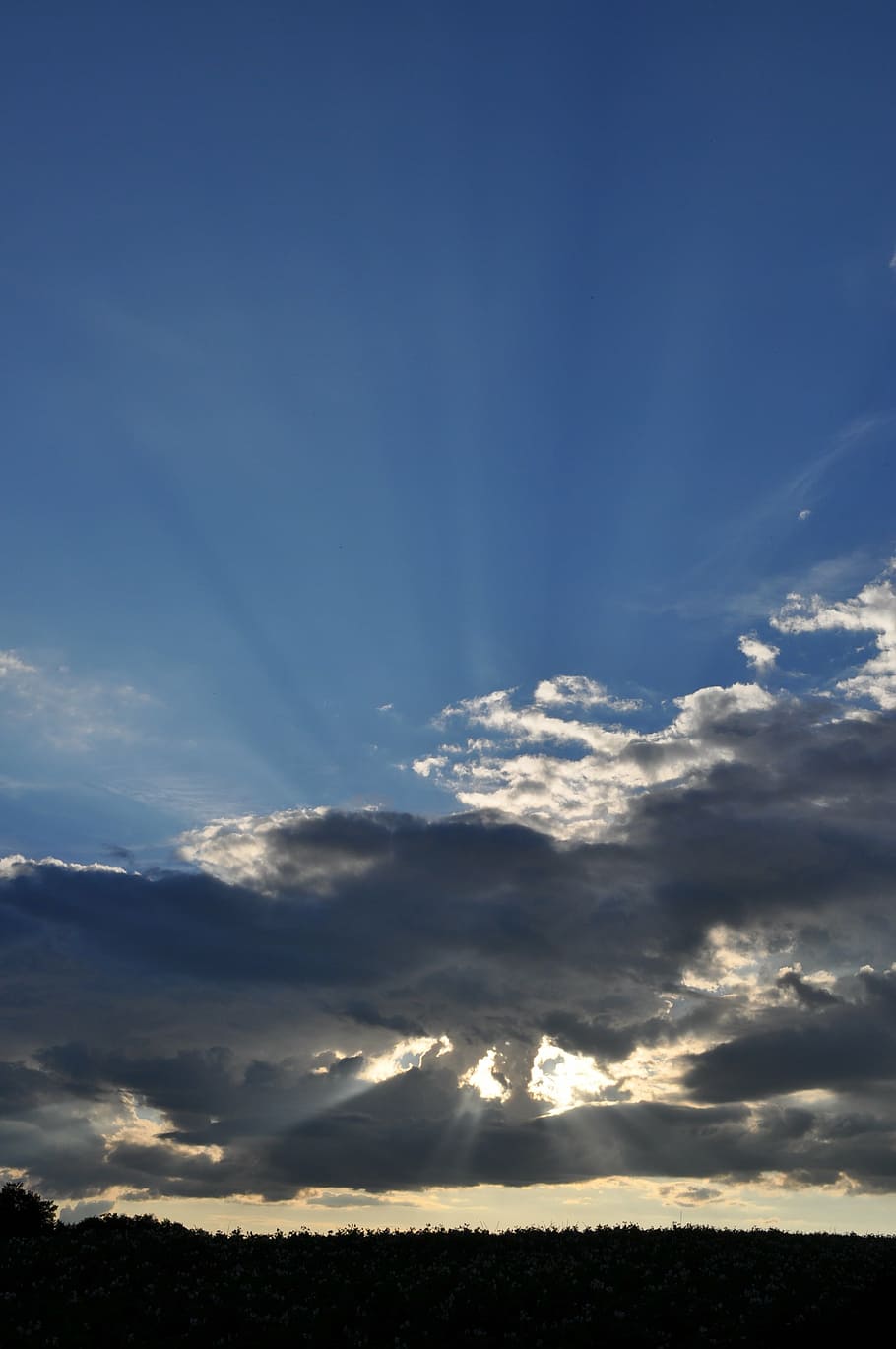 sky, sun, clouds, blue, nature, cloud - sky, beauty in nature HD wallpaper