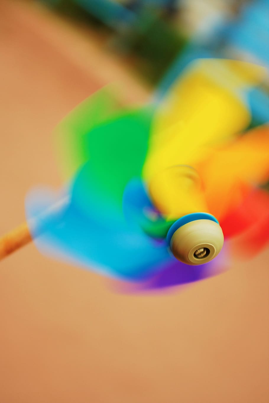 toy, child, wind, close-up, multi colored, focus on foreground HD wallpaper