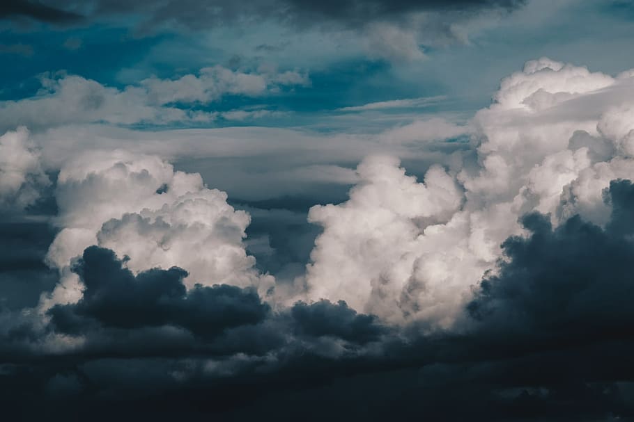 white cloudy sky, photo of white clouds, daylight, nature, weather HD wallpaper