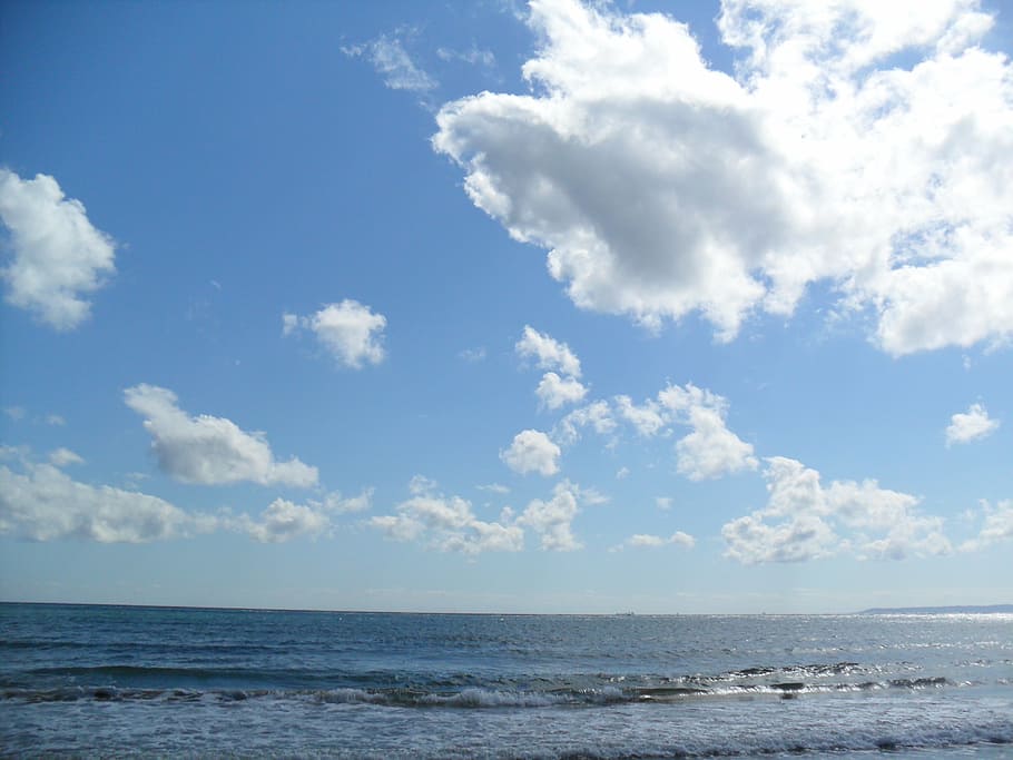 sea, sky, beach, cloud, pohang, water, cloud - sky, beauty in nature HD wallpaper