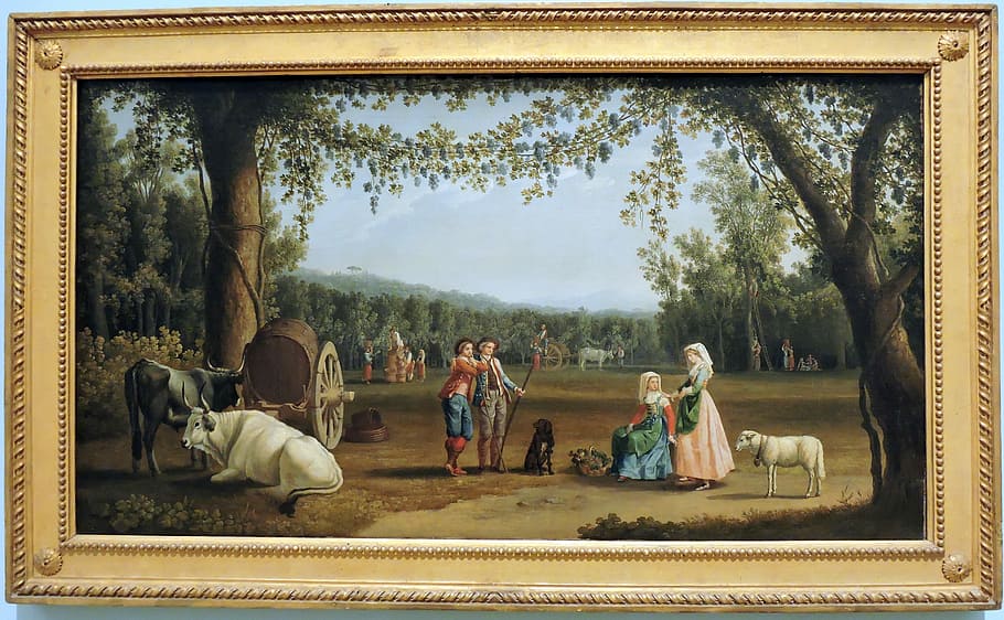 Framework, Nature, Painting, Hackert, the framework, naples HD wallpaper