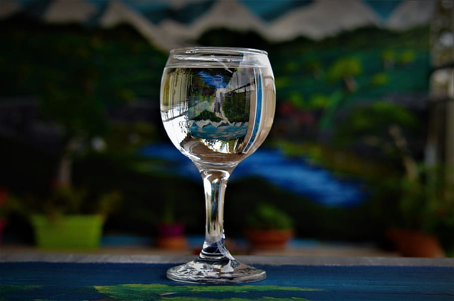 reflection, glass, objects, wineglass, food and drink, refreshment HD wallpaper