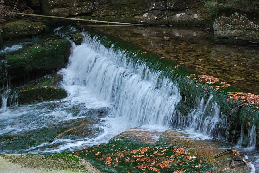 szklarka, waterfall, cascade, landscape, valley szklarki, beauty in nature HD wallpaper