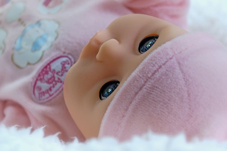 HD wallpaper: doll, baby doll, newborn doll, girl, pink, little, close-up |  Wallpaper Flare