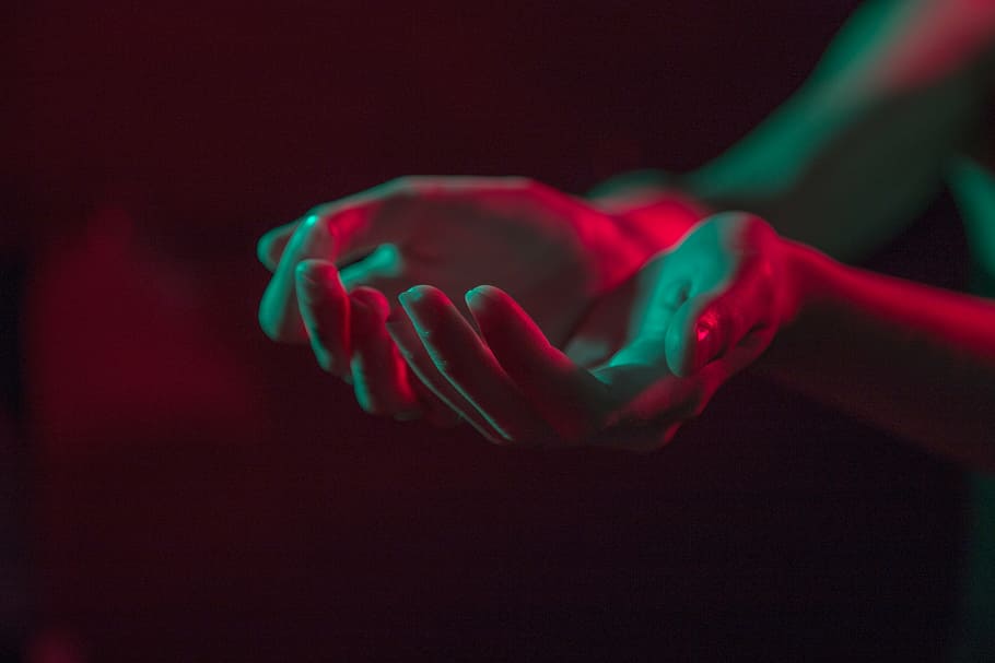 untitled, hands, human, fingers, shape, illumination, body part HD wallpaper