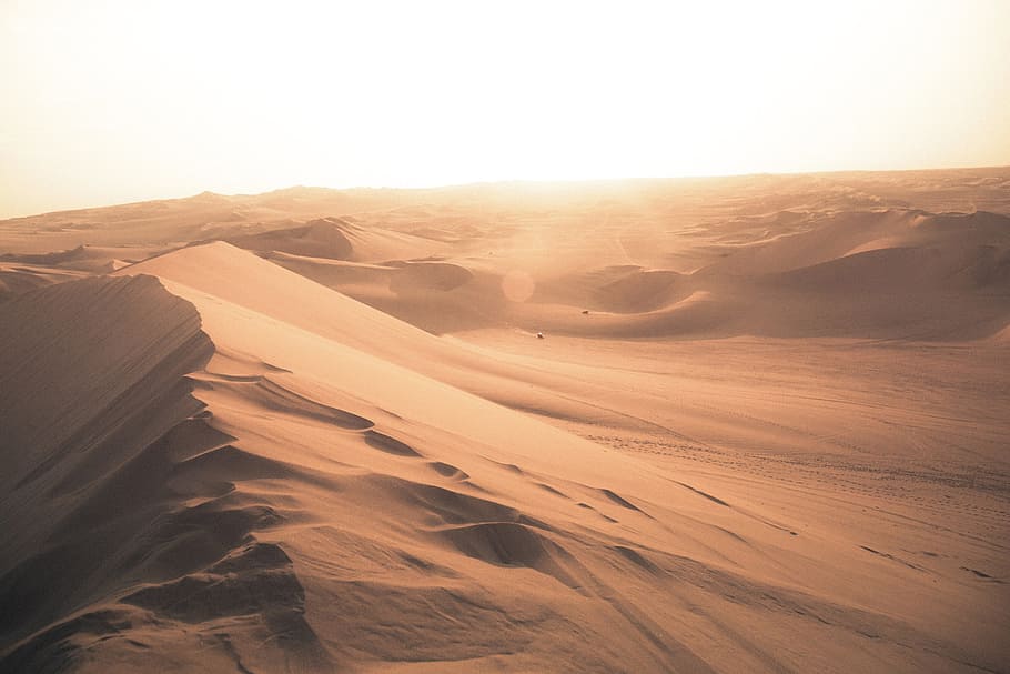 Desert landscape in Peru, nature, heat, hot, sand Dune, scenics