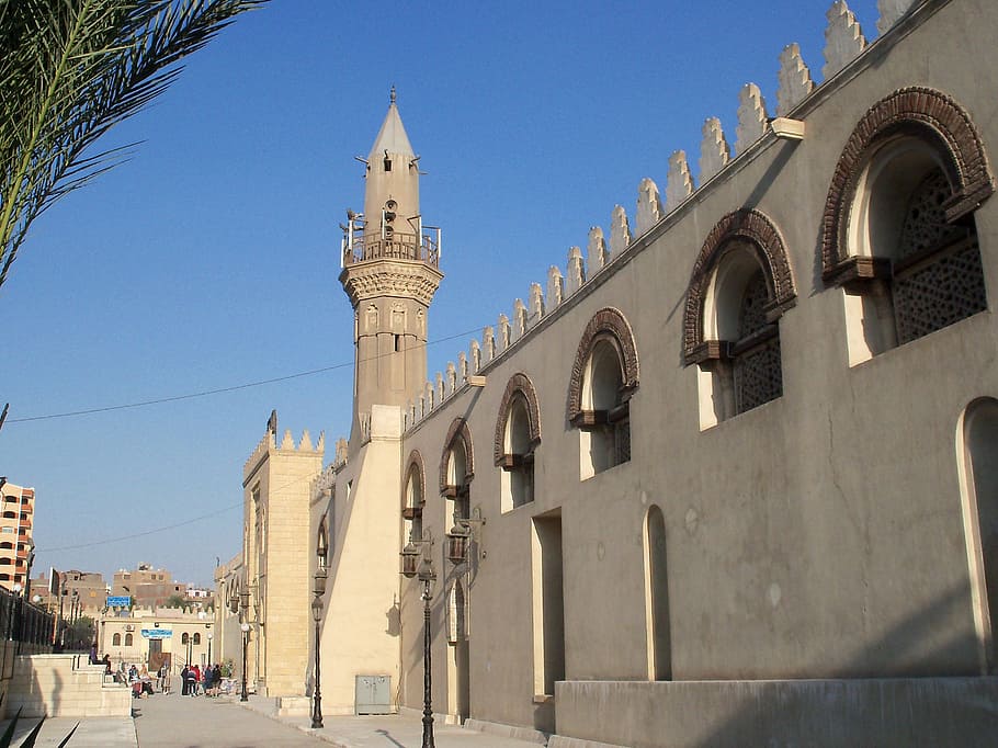 white concrete building at daytime, cairo, egypt, buildings HD wallpaper