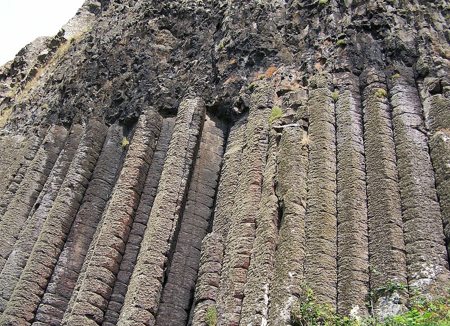 giant's causeway, northern ireland, basalt, pillar, rock, structure, HD wallpaper