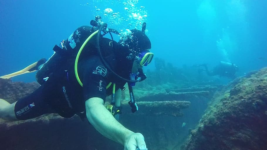 diving, paraiba, shipwreck, joão pessoa, litoral, brazil, underwater, HD wallpaper