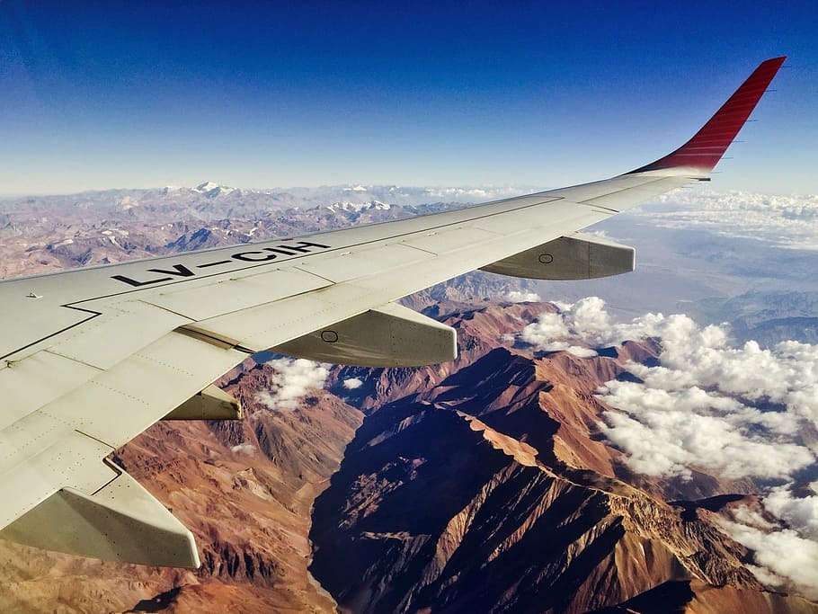 flight, sky, mountains, airplane, flying, air Vehicle, travel HD wallpaper