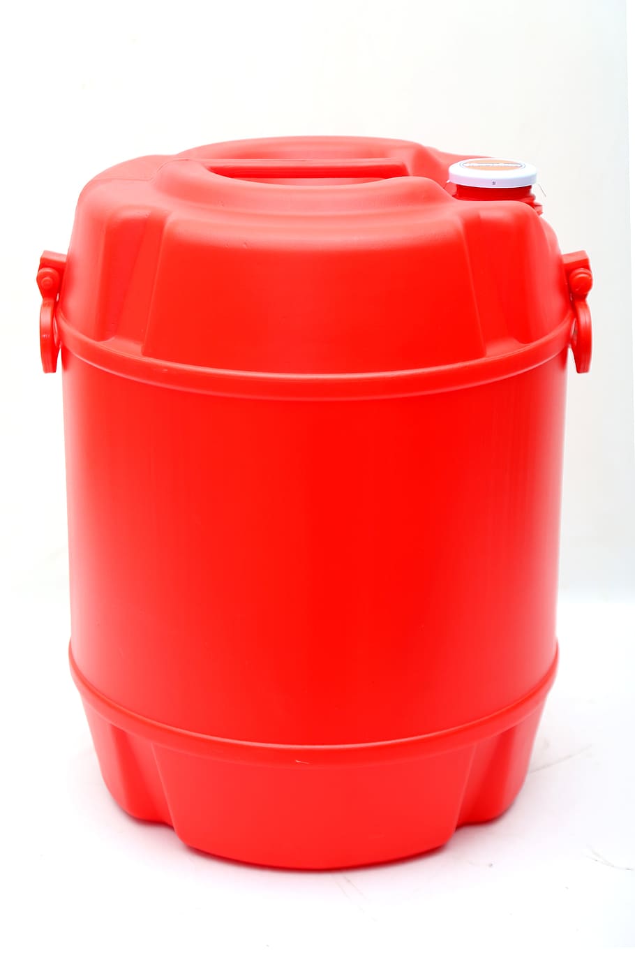 drum, cylinder, container, red, white background, plastic, cut out HD wallpaper