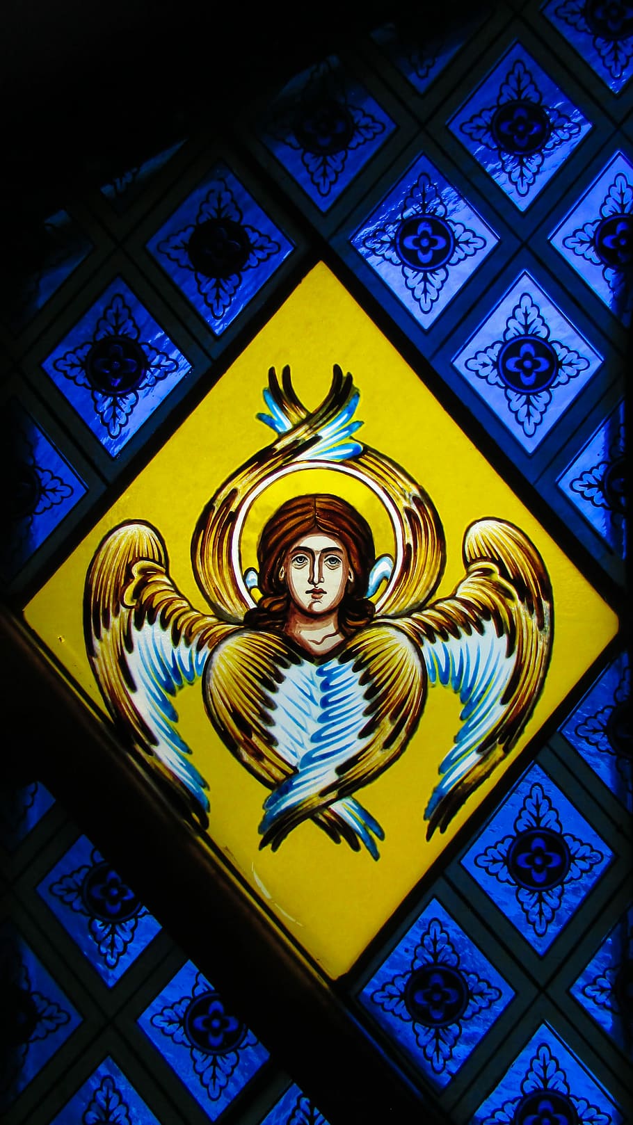 Angel, Church, Orthodox, vitrau, religion, cyprus, ayia napa, HD wallpaper