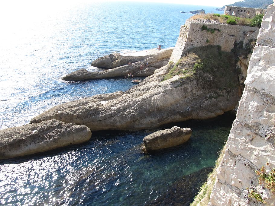 great, montenegro, rocks, water, sea, rock - object, solid HD wallpaper