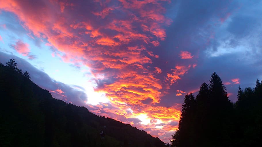 clouds, afterglow, clouds form, beauty in nature, sky, cloud - sky HD wallpaper