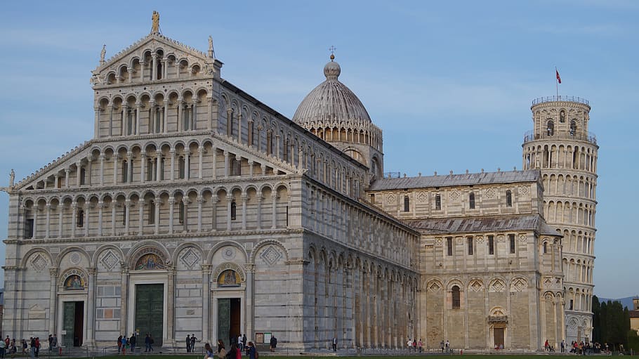 Pisa, Italy, Leaning Tower, Cathedral, europe, travel, landmark, HD wallpaper