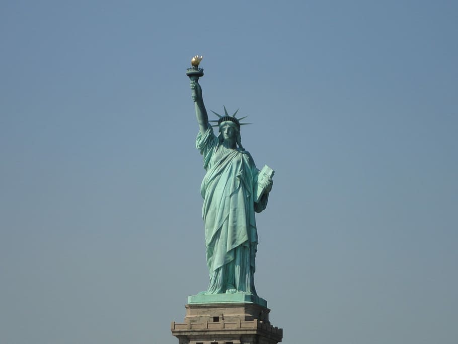 Statue of Liberty, New York, Usa, Ny, nyc, america, beacon, flaming torch, HD wallpaper