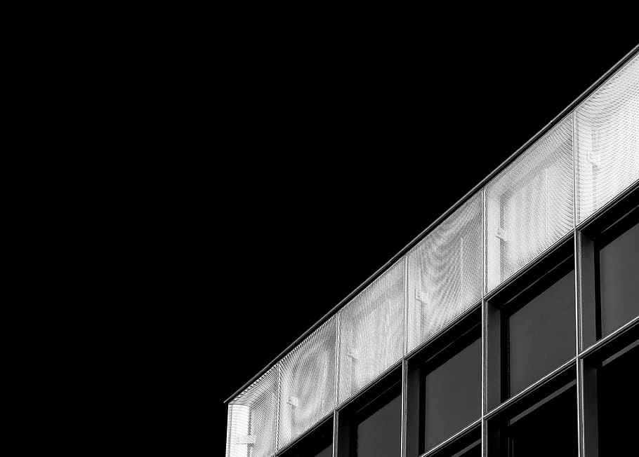 grey and white billboard low-angle photography, gray frame, architecture HD wallpaper