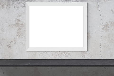 square white framed mirror, mockup, wall, poster, template HD wallpaper