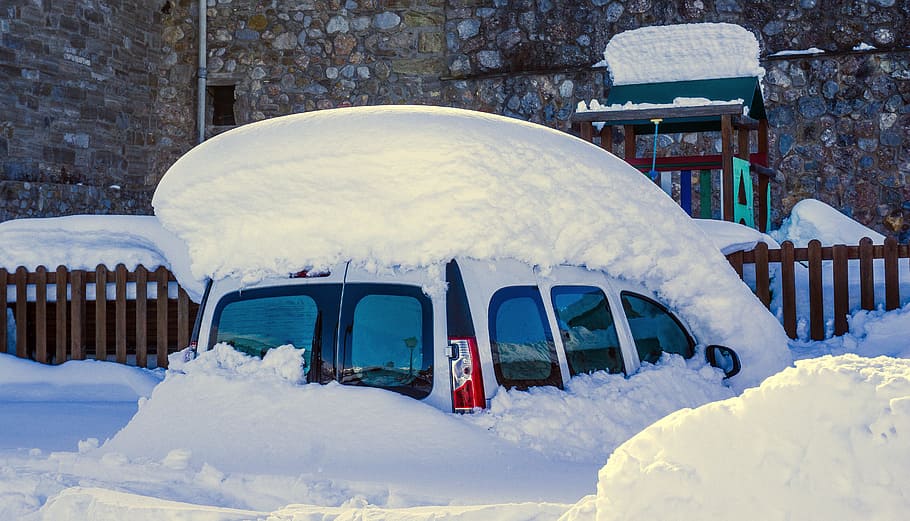 winter, snow, cold, car, outdoors, travel, nature, frost, season HD wallpaper