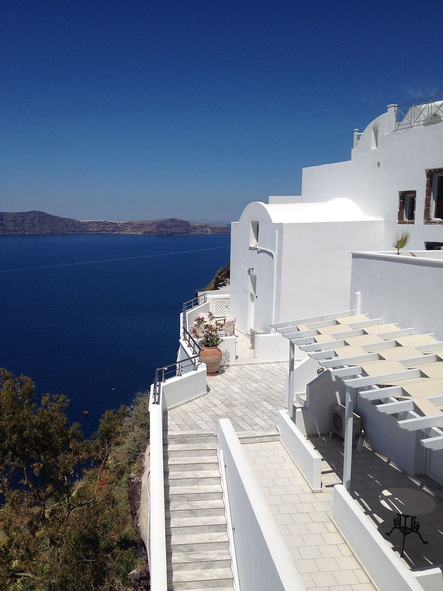 santorini, celebrate, cliffs, architecture, built structure HD wallpaper