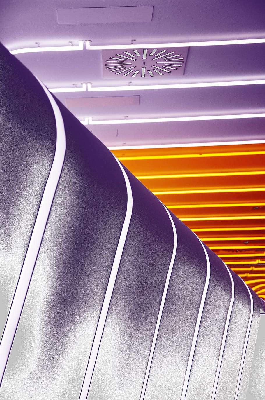lights, graphically, purple, yellow, white, composition, series HD wallpaper