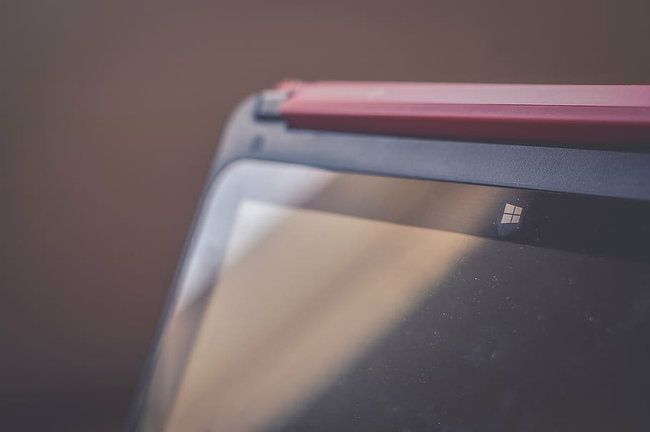 Windows laptop with black screen on focus photo, microsoft HD wallpaper