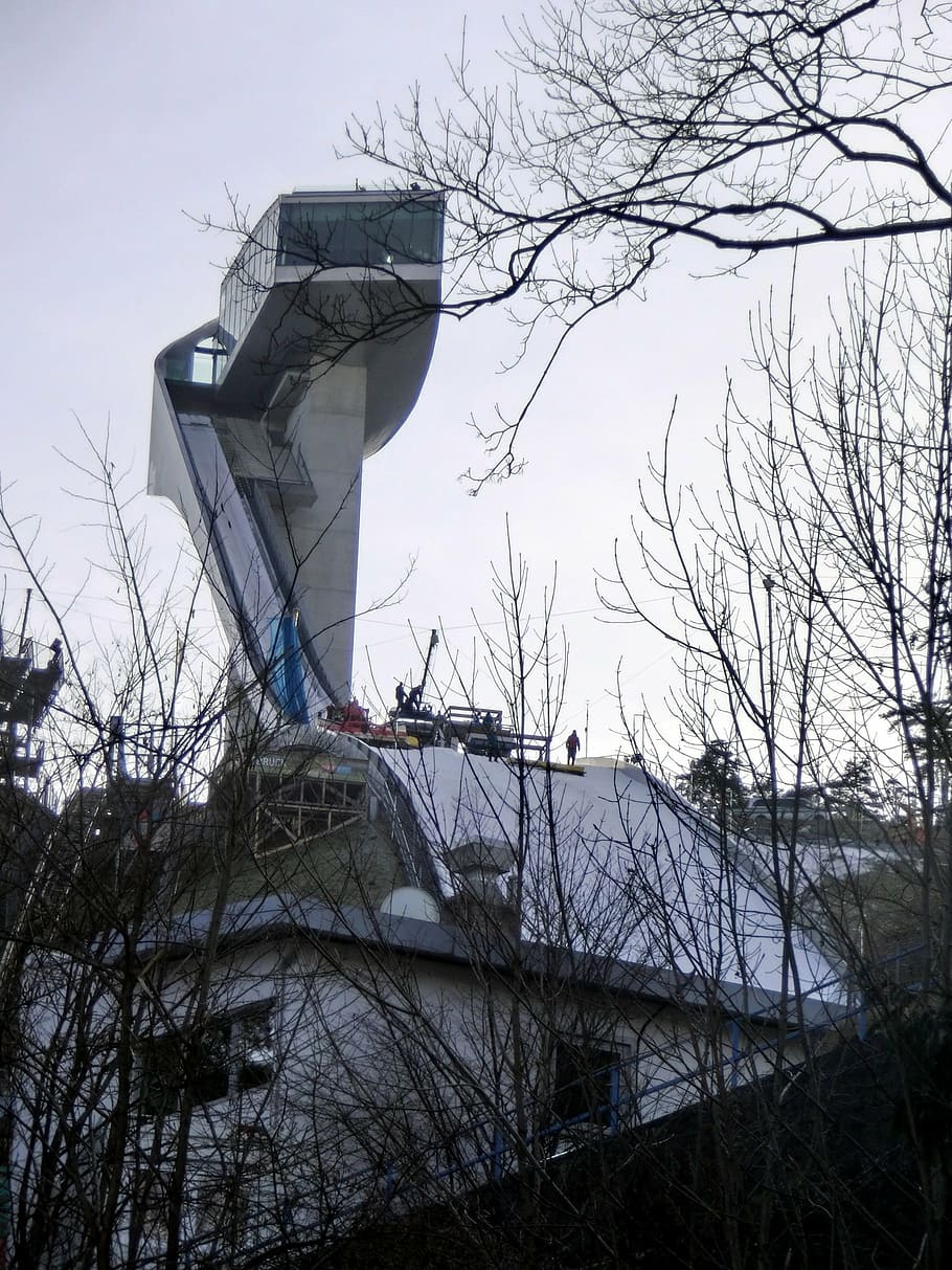 ski jump, bergisel, innsbruck, winter, ski jumping, alpine HD wallpaper