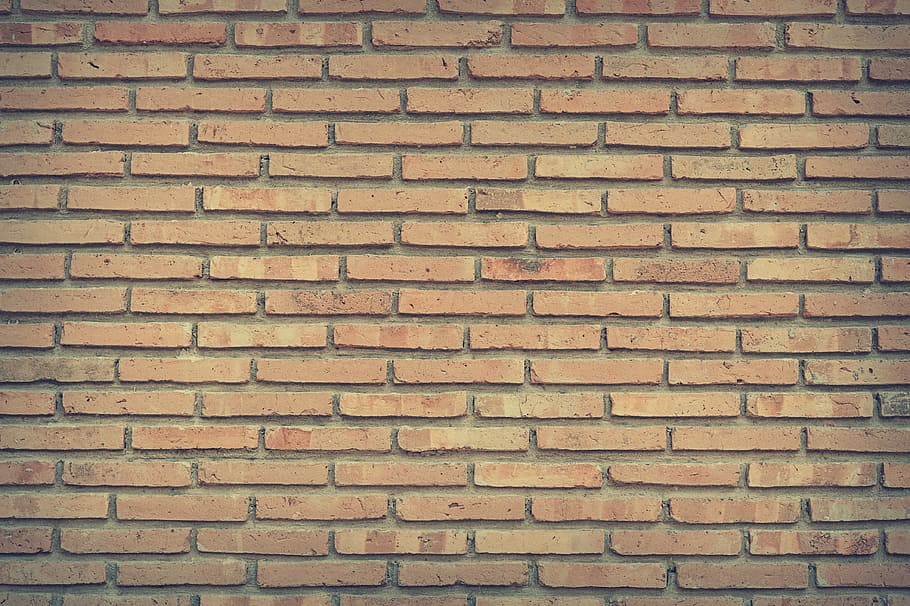 brown brick wall, architecture, art, background, block, brickwork