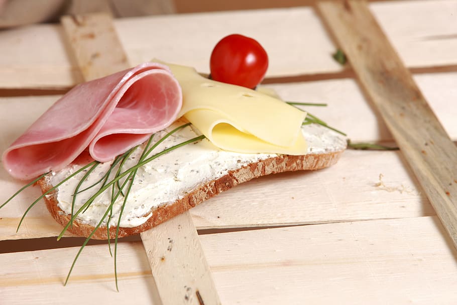 Ham and Cheese Sandwich, bread, food, tomato, food and drink HD wallpaper